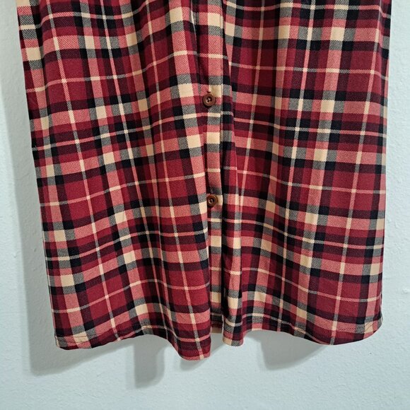 Jolie&Joy Women Plus Size 3X Christmas Plaid Dress Long Sleeve NWT - Picture 9 of 10